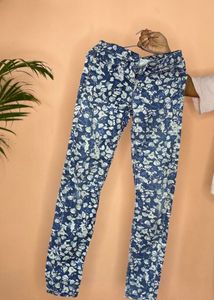Floral Print Skinny Jeans