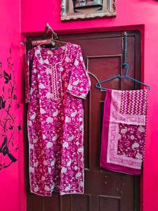 Beautiful Pink Kurta Set with Dupatta