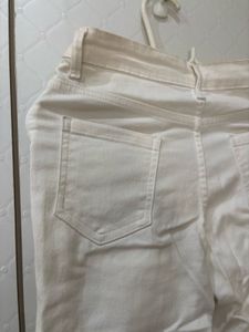 Cream White Skinny Fit Jeans