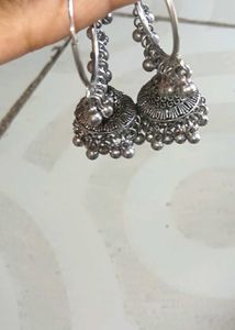 Oxidised Jhumka Earrings