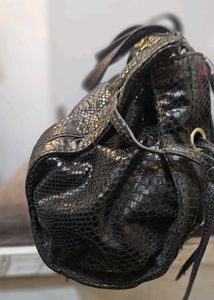 Nine West y2k python slouchy studded bag
