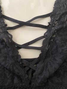 Lace Bralette with Strappy Detail