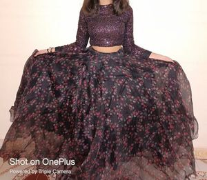 Sparkling Sequin Blouse with skirt