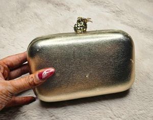 Gold Tone Clutch