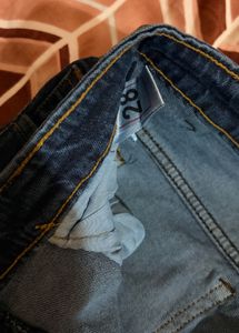 washed blue denim