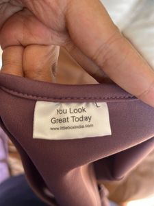 Mauve Two-Piece Crop &amp; Pant Set