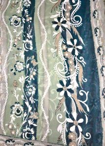 Green Striped Kurta Set with Dupatta