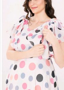 Polka Dot Maternity Dress