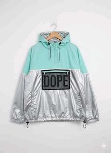 Stylish Mint & Silver Windbreaker