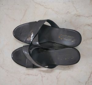 FANCY PARTY WEAR HEELS (BLACK AND GREY)(TWO COMBO)