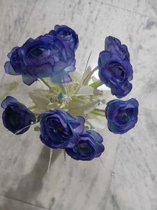 New Blue Artificial Flower Bouquet
