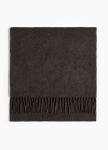 H&M Dark Brown Scarf with Fringe