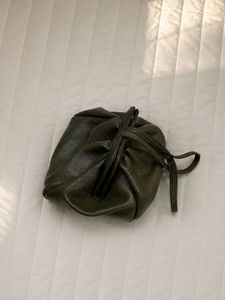 Olive Green Ruched Bag