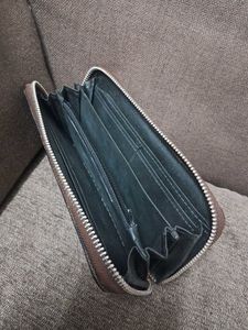 Classic Checkered Zip-Around Wallet