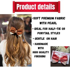 Pack of 4 Cute Pearl Embellished Hair Bows