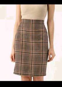 AESTHETIC Plaid Pencil Skirt👄