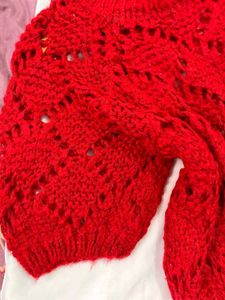 Pinterest Oversized Hot Red Crochet ()