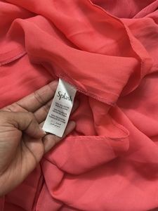 Coral Off-Shoulder Mini Dress red