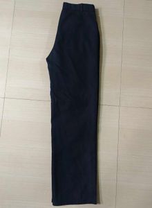 Navy Blue Wide Leg Formal Trousers