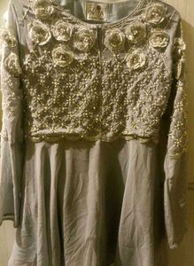 Elegant Grey Kurta Palazzo Set with Duppata