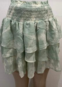 H&M Tiered Ruffle Mini Skirt