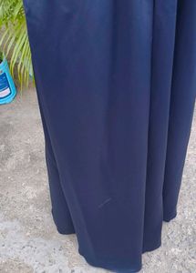 Elegant Navy Blue Strapless Gown