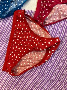 Cute Heart Print Panties