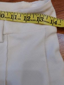 Cream Wide-Leg Trousers