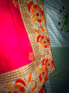 Vibrant Embroidered new chiffon saree