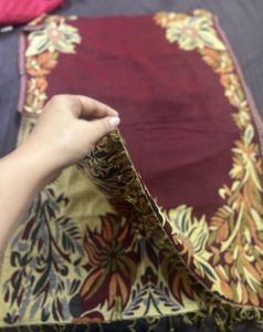Floral Maroon Shawl for light winters