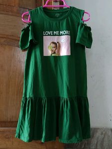 Green Cold Shoulder Dress