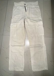 Cream Cargo Pants