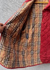 Chic Red Quilted Jacket