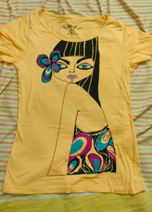 Yellow Graphic Print T-Shirt