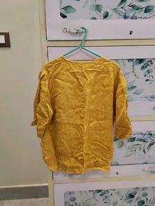 Yellow Cotton Kurta