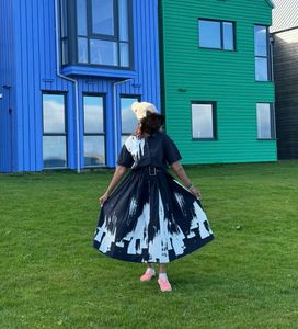 Stylish Shirt and Midi Skirt Co-ord with belt