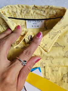 Yellow Animal Print Shirt