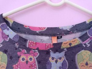 Cute Owl Print T-Shirt