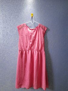 Sleeveless Pink A-Line Dress