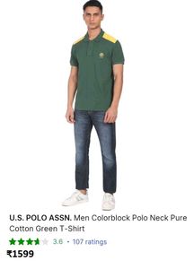 U.S. POLO ASSN. Men Colorblock Pol Neck T-Shirt