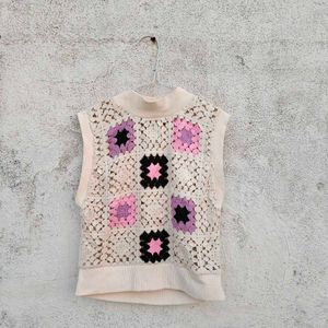 Zara Crochet Patchwork Sleeveless Top