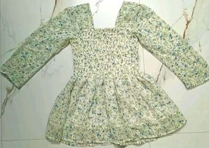 Floral Smocked Puff Sleeve Dress