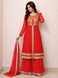 Beautiful coral & Gold Lehenga Choli
