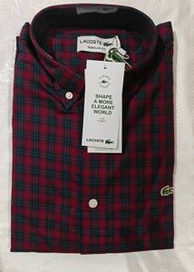 Lacoste Men's Plaid Button-Up Shirt