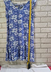 Boulevard Blue Floral Sleeveless Dress