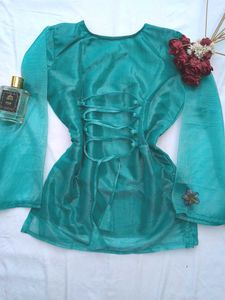 Organza Corset back kurti🫧