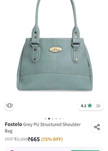 FOSTELO Green Leather Bag
