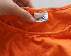 Vibrant Orange Ruched Bodycon Dress