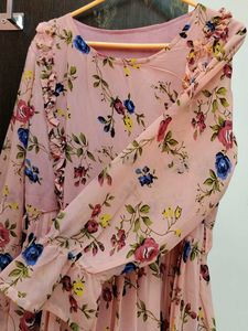 Pink Floral Maxi Dress