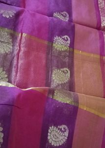 Brand New Elegant Purple Silk Blend Saree